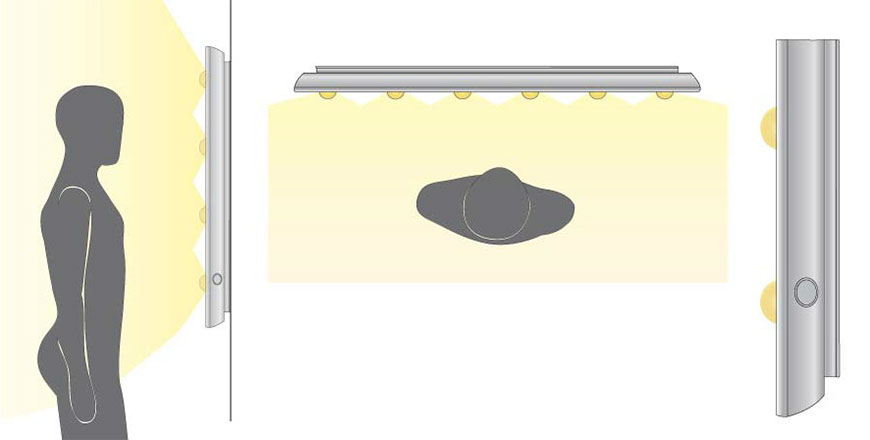 Disegno disposizione luci I-light