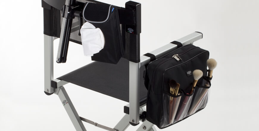 Sedia trucco Cantoni con porta-salviette e sacca portapennelli