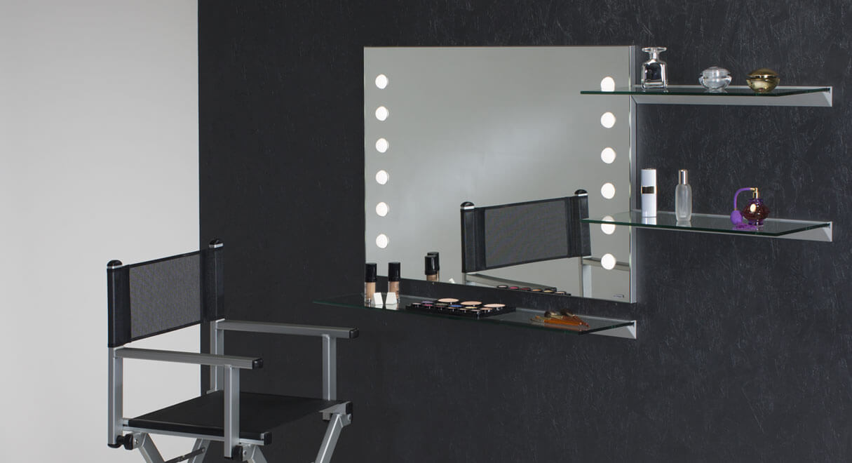 Specchio trucco con luci, da parete