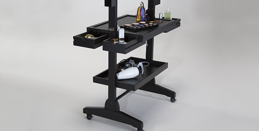 Sedia trucco legno S102N, sistema a doppia altezza