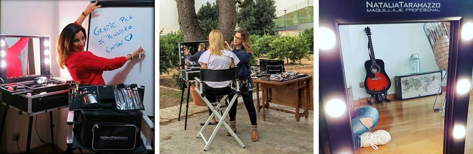 Sedia e valigia trucco per MUA freelance Natalia Taramazzo