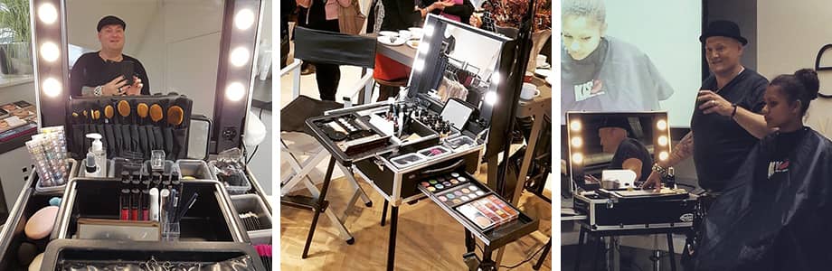 Valigia trucco per il truccatore Ronald Massakkers