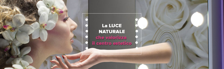 Specchio illuminato per centro estetico