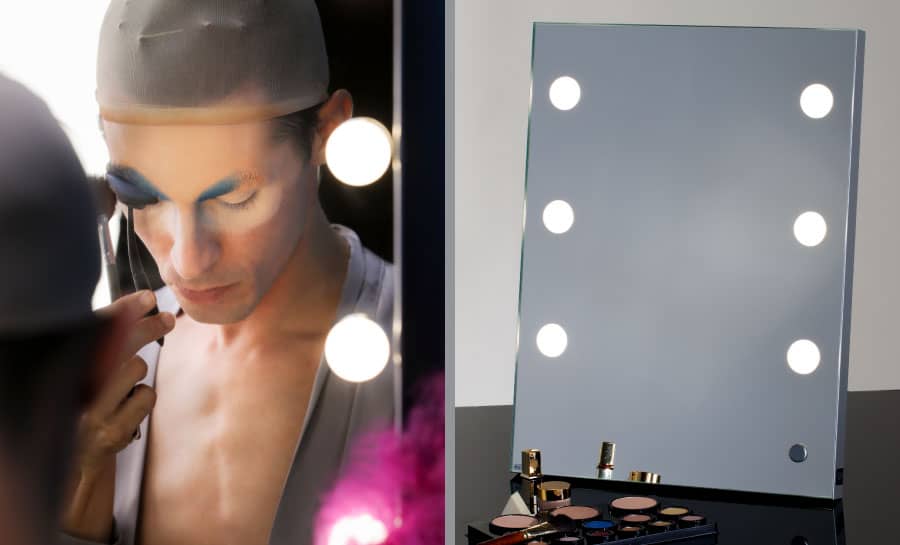 Gemma Jones e specchio trucco portatile per attori e performer MDE 504