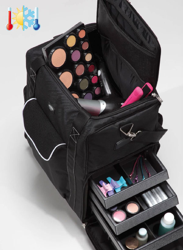 Trolley trucco termico con cassettiera rigida