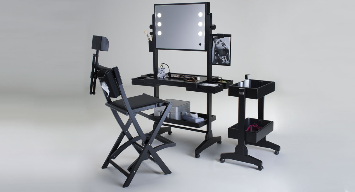 Postazioni trucco con luci su ruote Cantoni