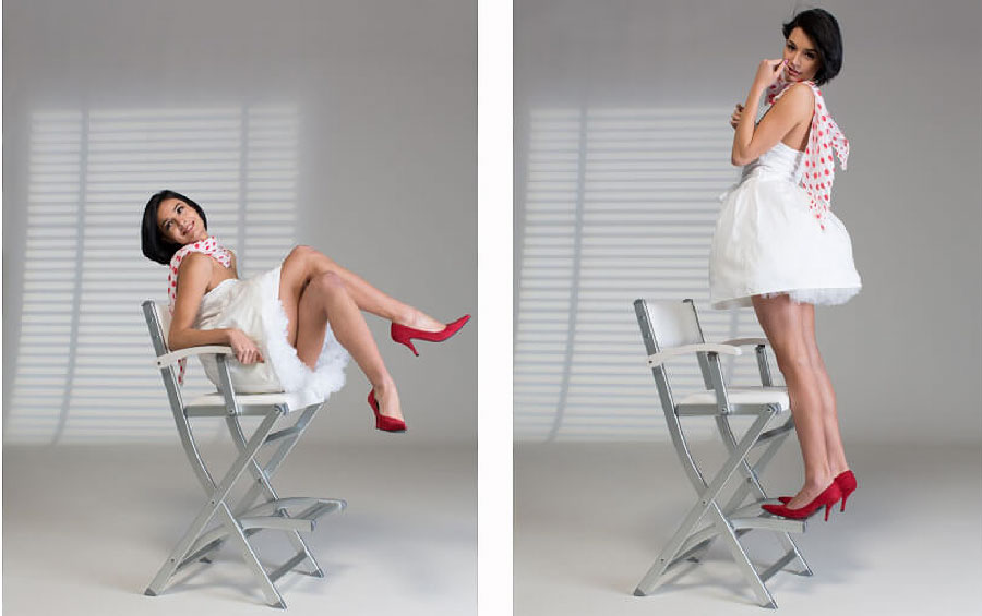 Sedia trucco professionale antiribaltamento