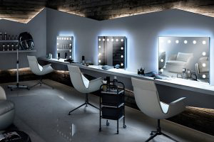 Salone con specchi illuminati professionali Cantoni