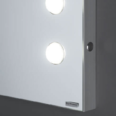 JMOMC Specchio per il Trucco Specchio Luminoso a Forma di Mezza Luna  Soggiorno Portico Specchio a Parete Camera da Letto Dormitorio Specchio del  Bagno